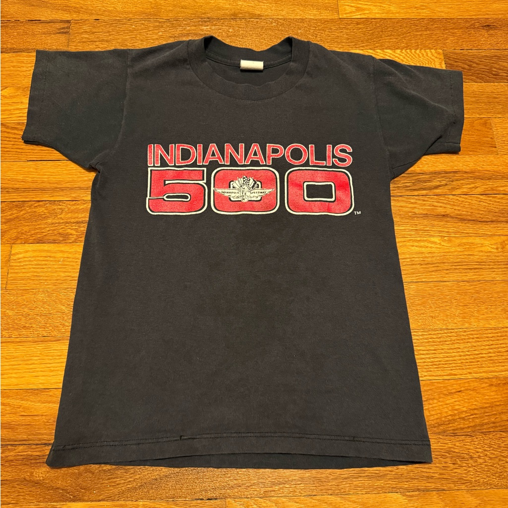 Vintage 90s Indy 500 TShirt Indianapolis Speedway Drag Racing Youth Large